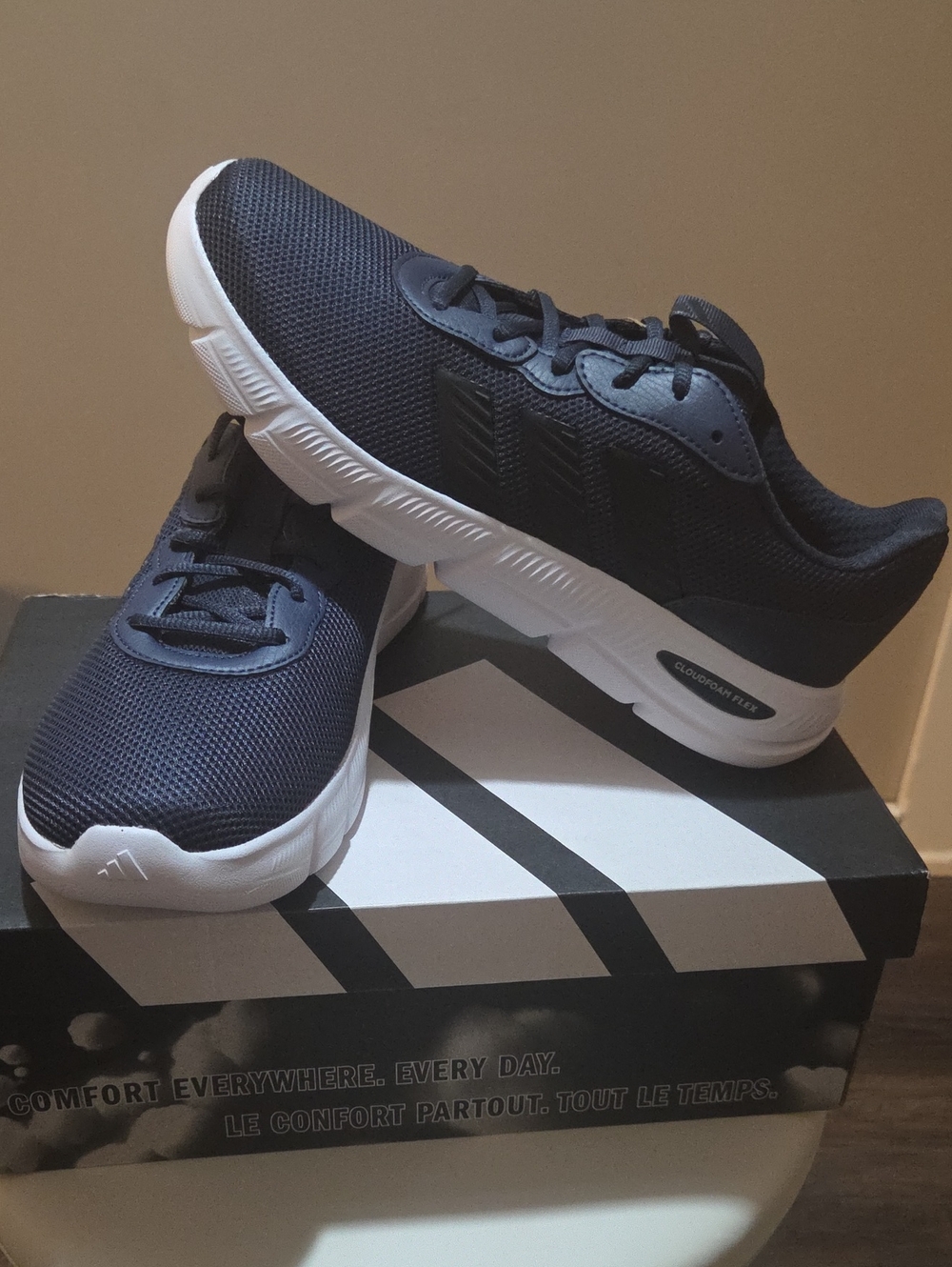 adidas Men's Navy Athletic Sneakers with White Sole